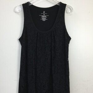 New York + Co Women's Black Lace Sleeveless Tank Top Size XS EXCELLENT